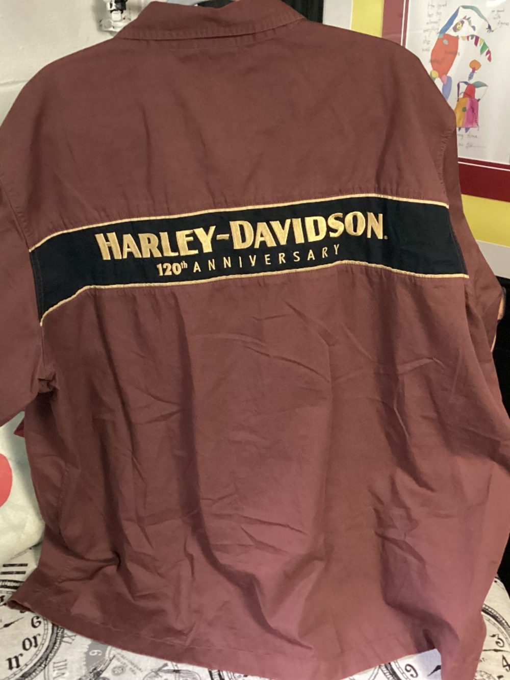 Harley Davidson, 120th anniversary  mechanic shirt size 3 XL new